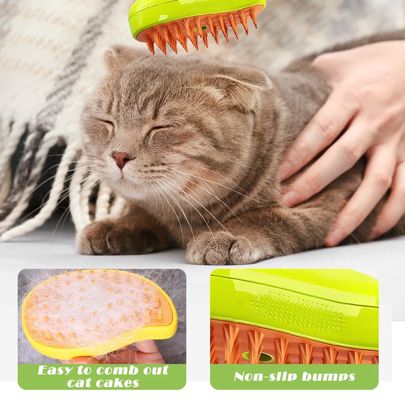 3 In 1 Electric Spray Cat Hair Brushes Cleaning Steam Brush for Dogs Multifunctional Pet Hair Comb Animal Grooming Equipment